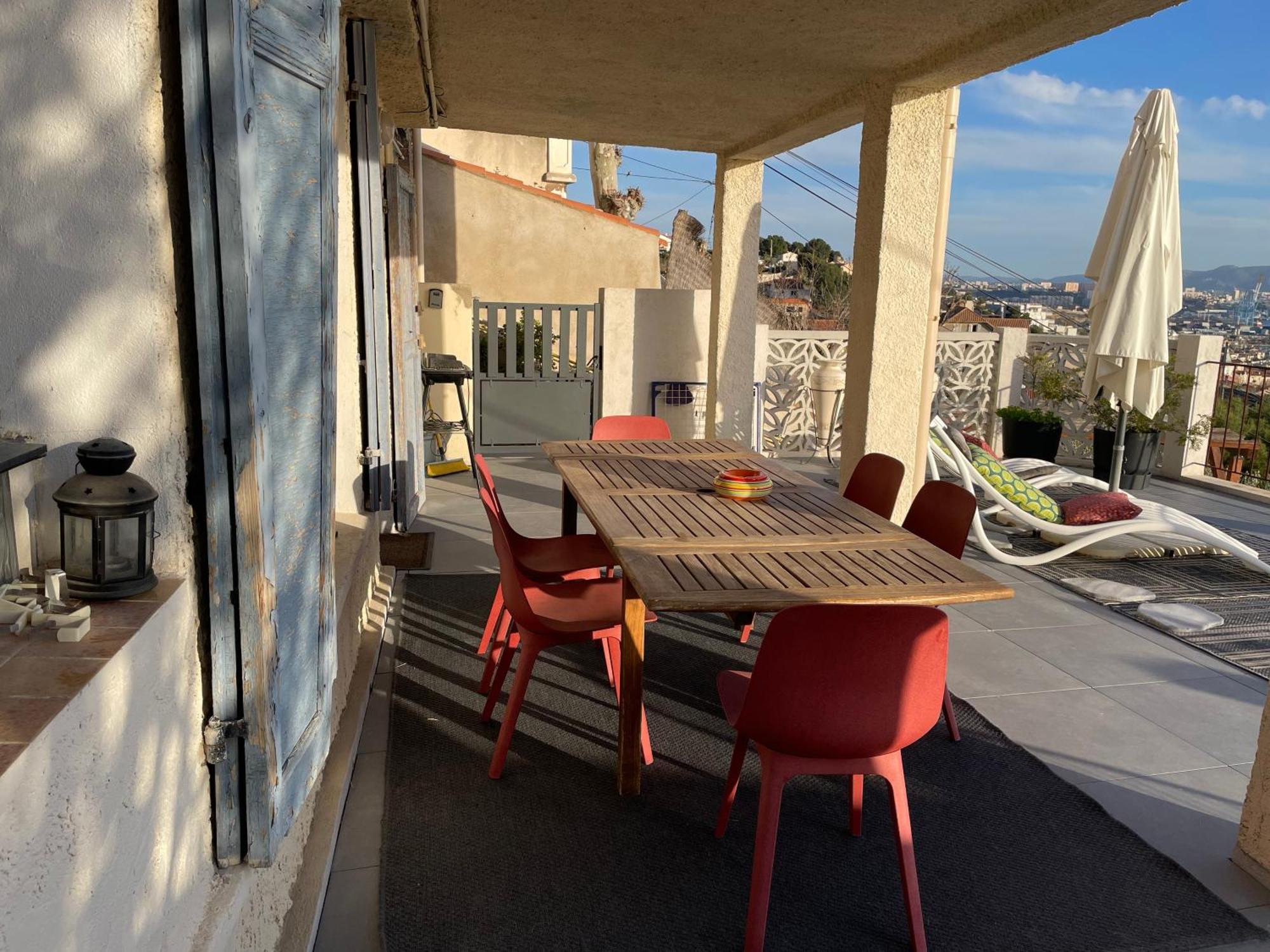 Superbe Terrasse Avec Vue Panoramique Sur La Mer Marseille Kültér fotó