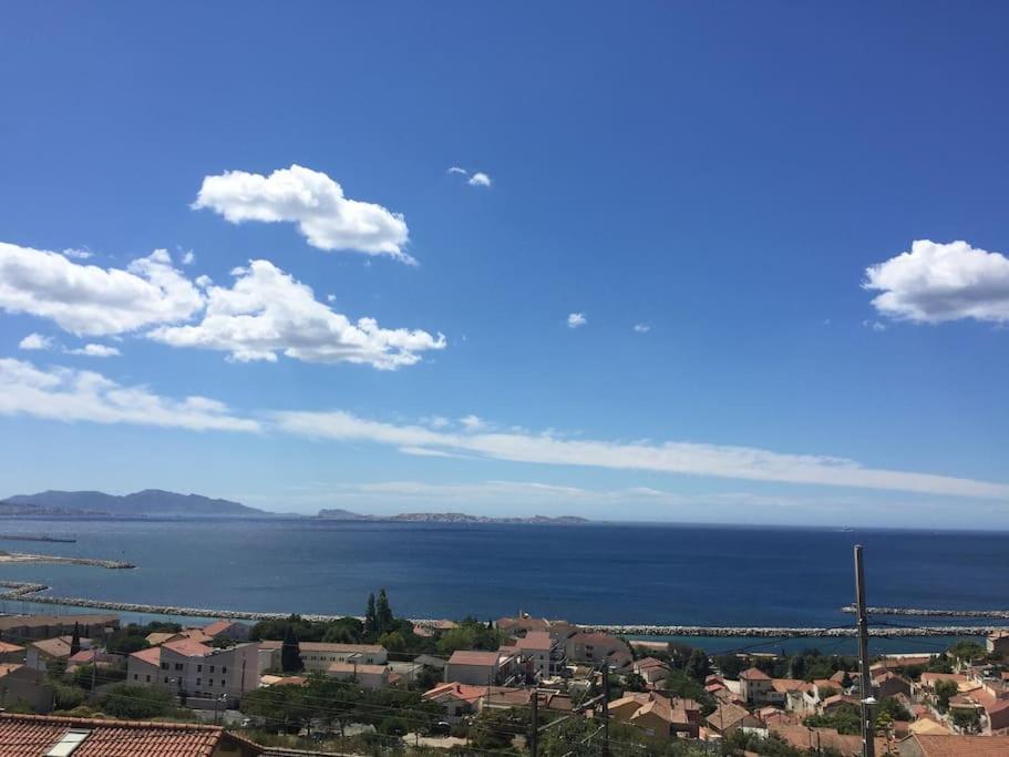 Superbe Terrasse Avec Vue Panoramique Sur La Mer Marseille Kültér fotó